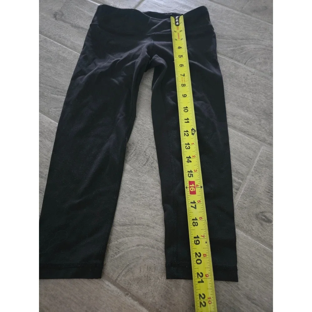 Ivivva by Lululemon Girls Black Cropped Athletic Leggings Size 8